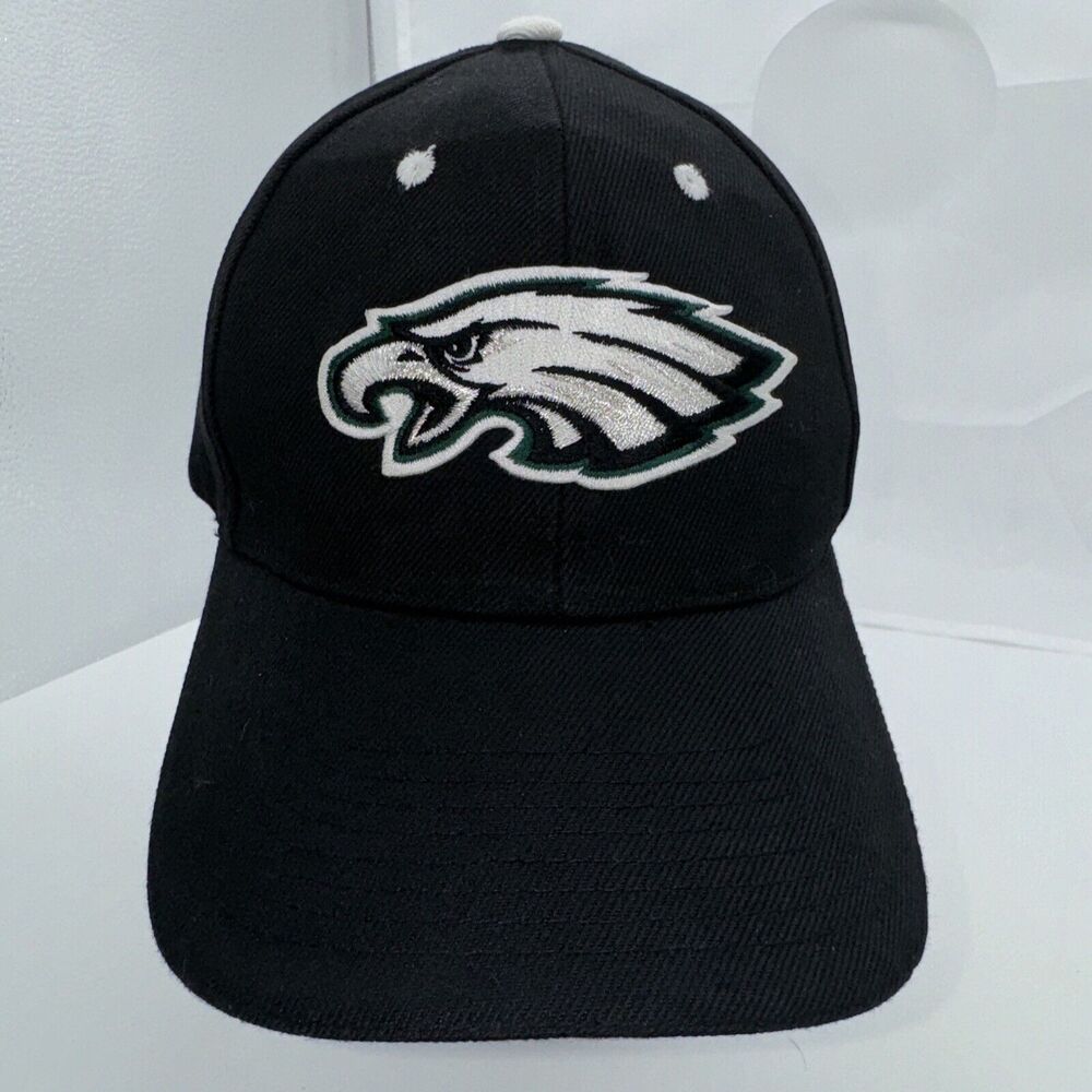 Philadelphia‎ EAGLES Hat Ball Cap ONE SIZE Black Raised 3D Logo CITY HUNTER